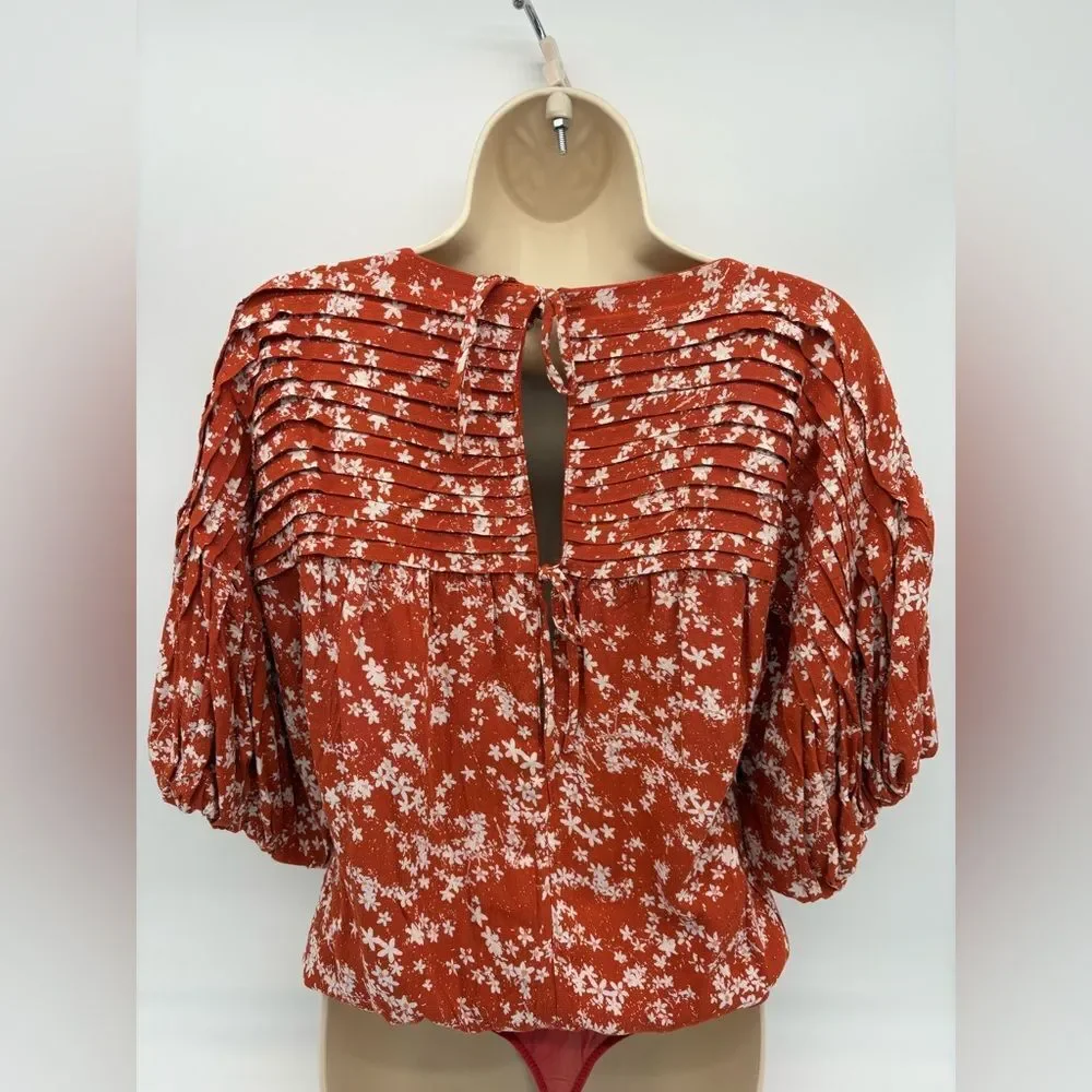 Free People Floral Bodysuit
